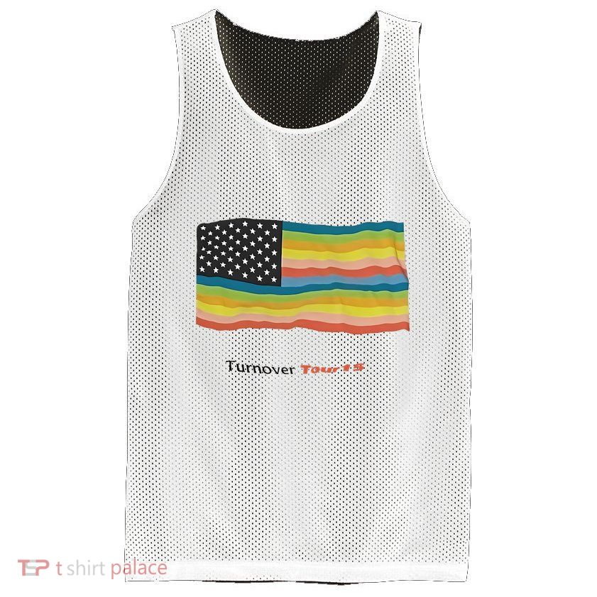 Turnover T.O.U.R 15 Pride Flag Mesh Reversible Basketball Jersey Tank