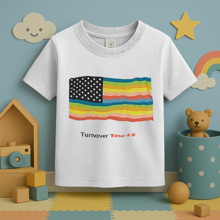 Turnover T.O.U.R 15 Pride Flag Toddler T-Shirt