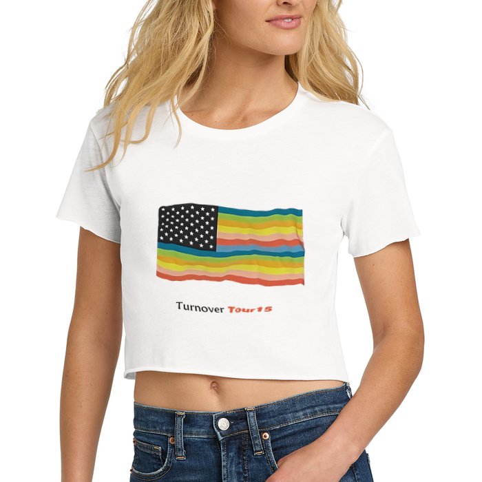 Turnover T.O.U.R 15 Pride Flag Crop Top