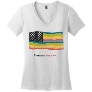 Turnover T.O.U.R 15 Pride Flag Women's V-Neck T-Shirt