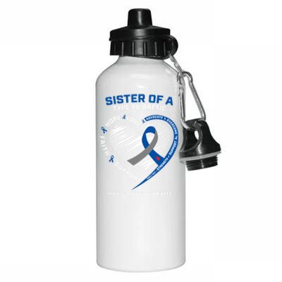 T1d Type 1 Diabetes Awareness Sister Of A Type 1 Diabetic Gift Aluminum Water Bottle