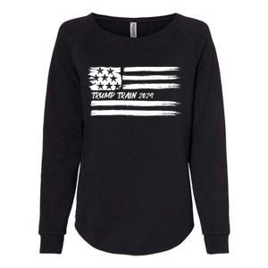 Trump Train 2024 President Election Campaign Usa Flag Pride Funny Gift Womens California Wash Sweatshirt