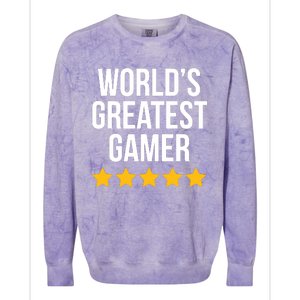 The Throne 2024 WorldS Greatest Gamer Colorblast Crewneck Sweatshirt