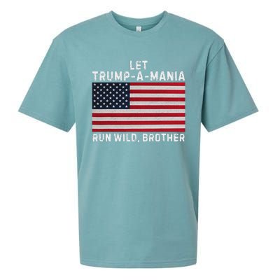 Trumpamania Trump 2024 Let Trump A Mania Run Wild Brother Sueded Cloud Jersey T-Shirt