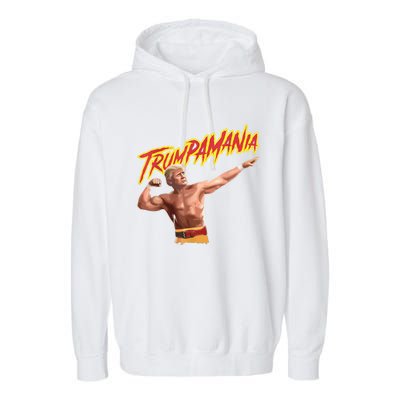 Trumpamania Trump 2024 Garment-Dyed Fleece Hoodie