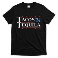 Tacos Tequila 24 Funny Presidential Election 2024 Parody T-Shirt