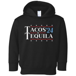 Tacos Tequila 24 Funny Presidential Election 2024 Parody Toddler Hoodie