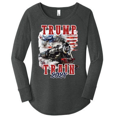 Trump Train 2024 Women's Perfect Tri Tunic Long Sleeve Shirt