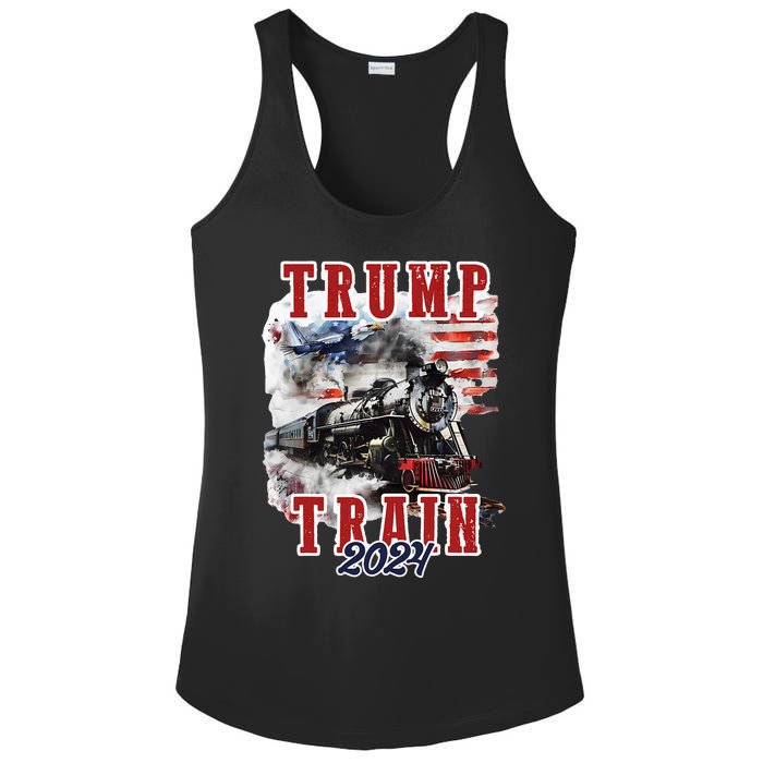 Trump Train 2024 Ladies PosiCharge Competitor Racerback Tank