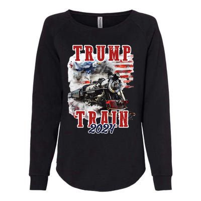 Trump Train 2024 Womens California Wash Sweatshirt