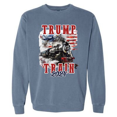 Trump Train 2024 Garment-Dyed Sweatshirt