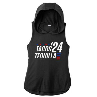 Tacos & Tequila 2024 Election Ladies PosiCharge Tri-Blend Wicking Draft Hoodie Tank