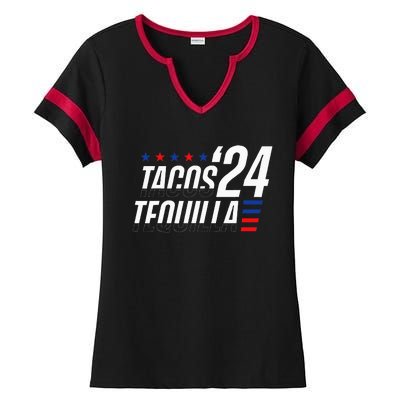 Tacos & Tequila 2024 Election Ladies Halftime Notch Neck Tee