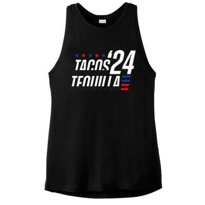 Tacos & Tequila 2024 Election Ladies PosiCharge Tri-Blend Wicking Tank