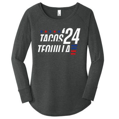 Tacos & Tequila 2024 Election Women's Perfect Tri Tunic Long Sleeve Shirt