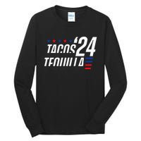 Tacos & Tequila 2024 Election Tall Long Sleeve T-Shirt