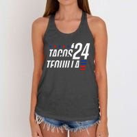 Tacos & Tequila 2024 Election Women's Knotted Racerback Tank