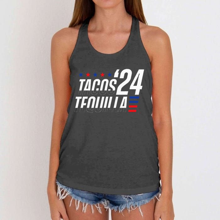 Tacos & Tequila 2024 Election Women's Knotted Racerback Tank