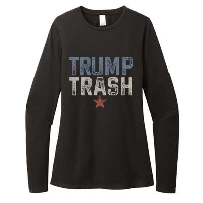 Trump Trash 2024 Grunge Vintage Garbage For Trump Womens CVC Long Sleeve Shirt