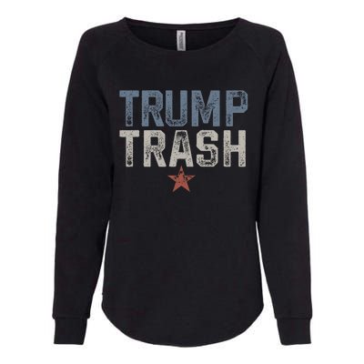 Trump Trash 2024 Grunge Vintage Garbage For Trump Womens California Wash Sweatshirt