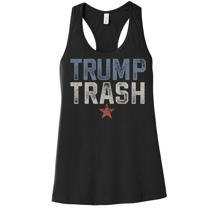 Trump Trash 2024 Grunge Vintage Garbage For Trump Women's Racerback Tank