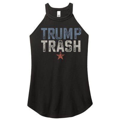 Trump Trash 2024 Grunge Vintage Garbage For Trump Women's Perfect Tri Rocker Tank