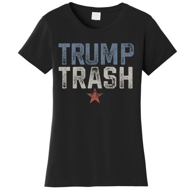 Trump Trash 2024 Grunge Vintage Garbage For Trump Women's T-Shirt