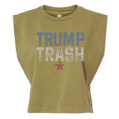 Trump Trash 2024 Grunge Vintage Garbage For Trump Garment-Dyed Women's Muscle Tee