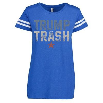 Trump Trash 2024 Grunge Vintage Garbage For Trump Enza Ladies Jersey Football T-Shirt