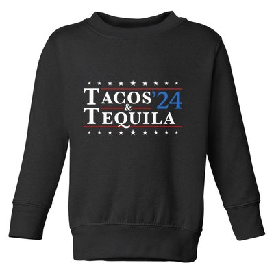 Tacos Tequila 24 Funny Taco And Tequila Toddler Sweatshirt