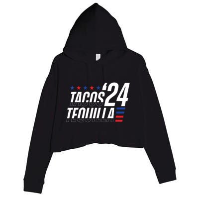 Tacos Tequila 2024 Election Crop Fleece Hoodie