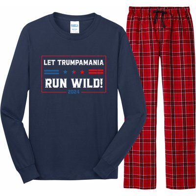 Trumpamania Trump 2024 Let Trumpamania Run Wild Brother Long Sleeve Pajama Set