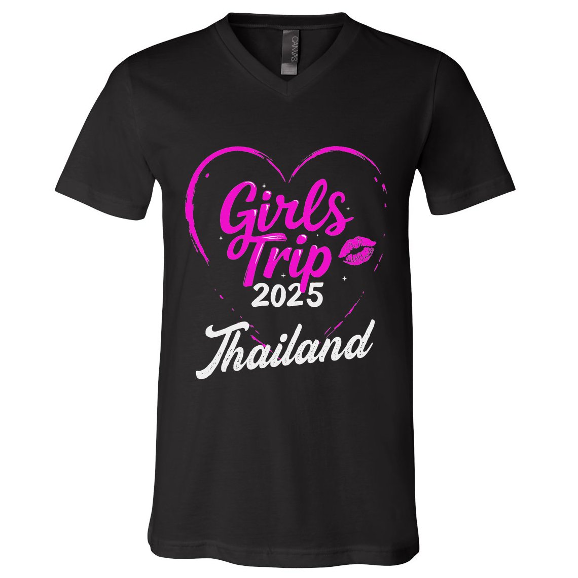 Trip Thailand 2025 Vacation Weekend Birthday Squad V-Neck T-Shirt