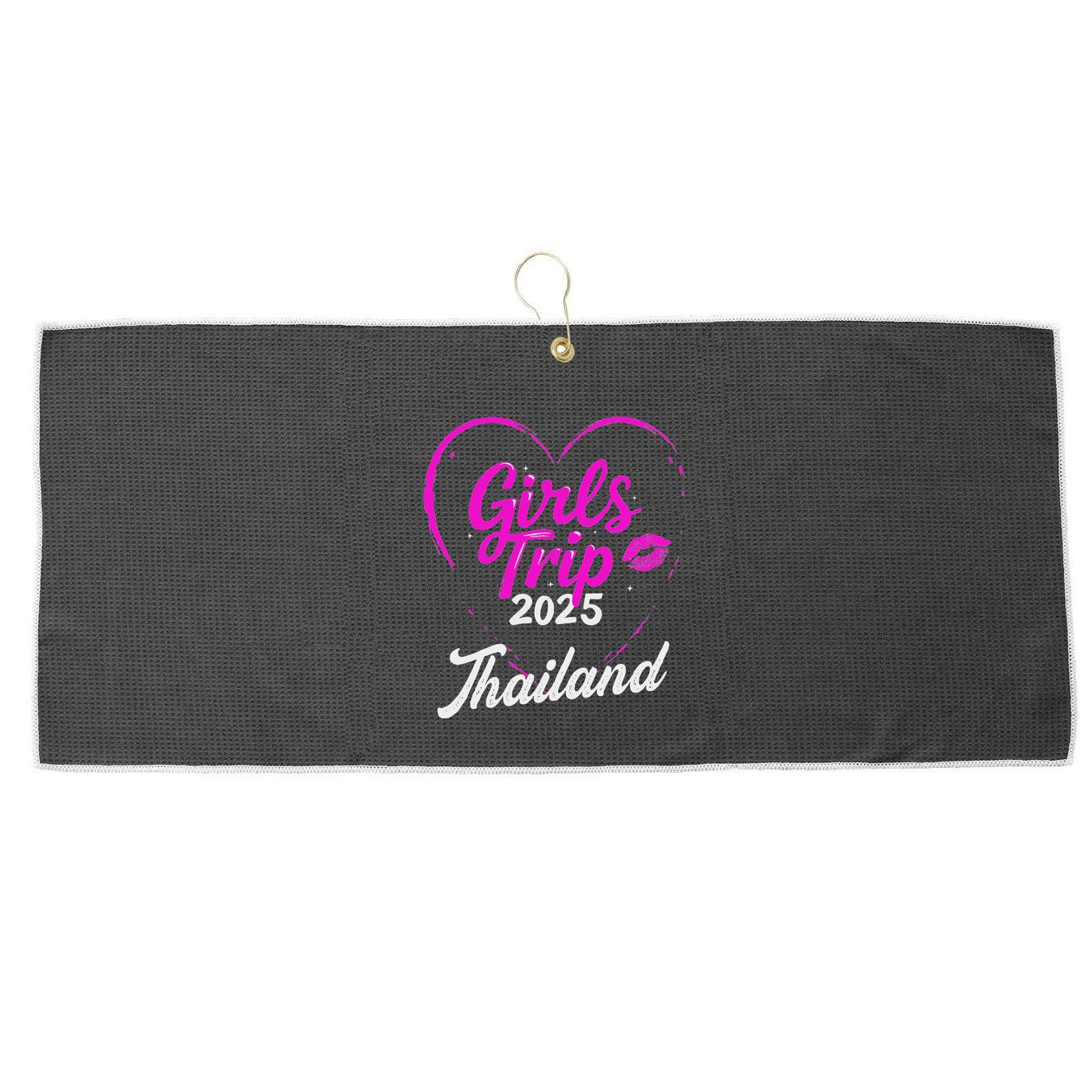 Trip Thailand 2025 Vacation Weekend Birthday Squad Large Microfiber Waffle Golf Towel