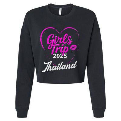 Trip Thailand 2025 Vacation Weekend Birthday Squad Cropped Pullover Crew