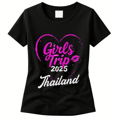 Trip Thailand 2025 Vacation Weekend Birthday Squad Womens T-Shirt