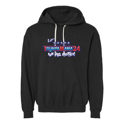 Trumpamania Trump 2024 Trumpamania Trump 2024 Wrestling Meme Garment-Dyed Fleece Hoodie