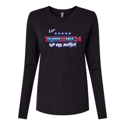 Trumpamania Trump 2024 Trumpamania Trump 2024 Wrestling Meme Womens Cotton Relaxed Long Sleeve T-Shirt