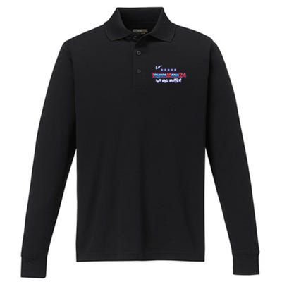 Trumpamania Trump 2024 Trumpamania Trump 2024 Wrestling Meme Performance Long Sleeve Polo