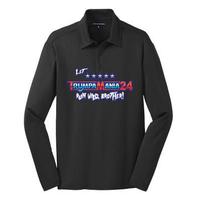 Trumpamania Trump 2024 Trumpamania Trump 2024 Wrestling Meme Silk Touch Performance Long Sleeve Polo