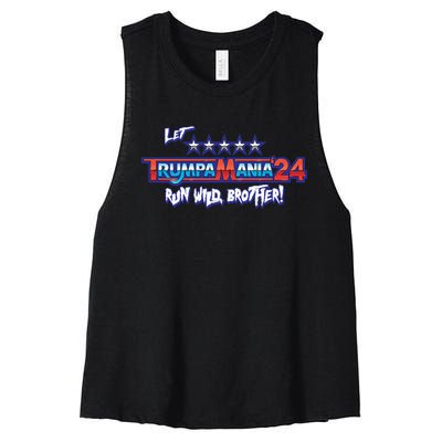 Trumpamania Trump 2024 Trumpamania Trump 2024 Wrestling Meme Women's Racerback Cropped Tank