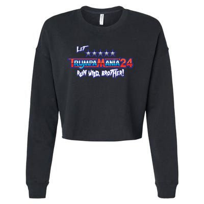 Trumpamania Trump 2024 Trumpamania Trump 2024 Wrestling Meme Cropped Pullover Crew