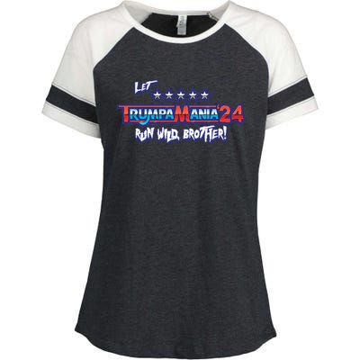 Trumpamania Trump 2024 Trumpamania Trump 2024 Wrestling Meme Enza Ladies Jersey Colorblock Tee