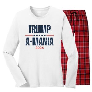 Trumpamania Trumpamania 2024 Women's Long Sleeve Flannel Pajama Set 