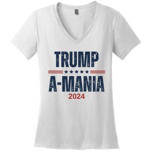 Trumpamania Trumpamania 2024 Women's V-Neck T-Shirt