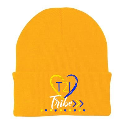 T21 Tribe 21 World Down Syndrome Awareness Day Heart Gift Knit Cap Winter Beanie