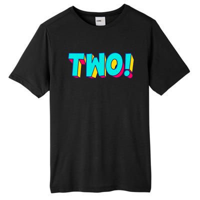 Two Text 2 Year Old Gift 2nd Birthday Second Boy Tall Fusion ChromaSoft Performance T-Shirt