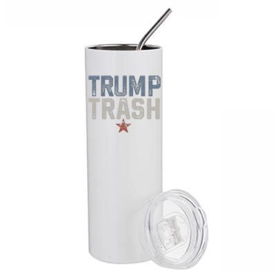 Trump Trash 2024 Grunge Vintage Garbage For Trump Stainless Steel Tumbler