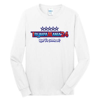 Trumpa mania Trump 2024 Wrestling Meme Tall Long Sleeve T-Shirt