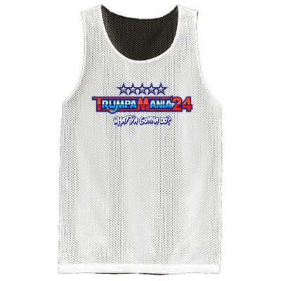 Trumpa mania Trump 2024 Wrestling Meme Mesh Reversible Basketball Jersey Tank